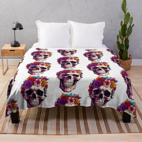 Item preview, Skull And Flowers 28 designed and sold by zidan-orange.