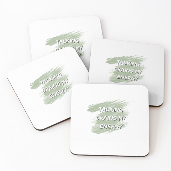 Item preview, Talking Drains My Energy – Funny Introvert Office Quote designed and sold by CielaNoir.