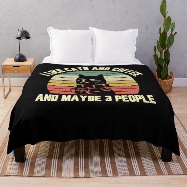 Item preview, Retro Cats, Coffee, and Maybe 3 People Tee designed and sold by LashondaGreen89.