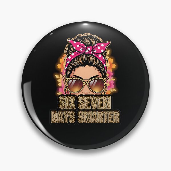 Item preview, 67 Days Smarter Messy Bun Six Seven 67Th Day Of School Girls  designed and sold by facegm.