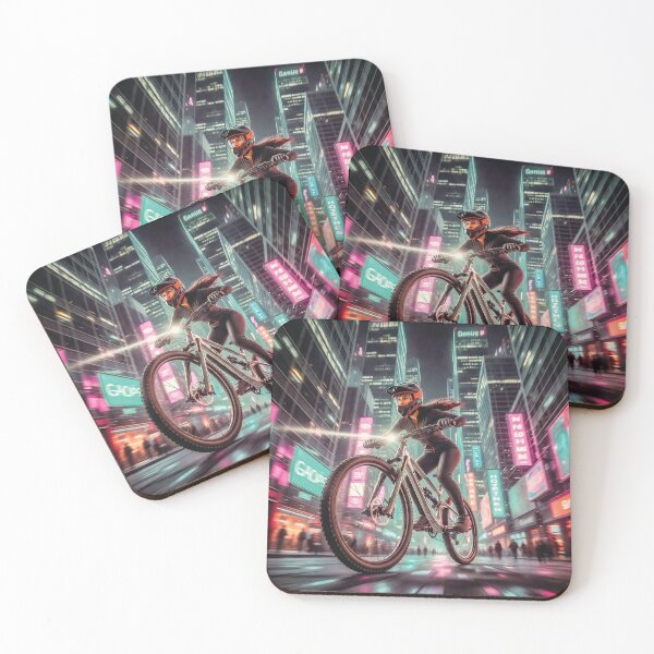 Item preview, Neon City Rider: Futuristic MTB Urban Night Action. designed and sold by Hinson MTB Visuals.