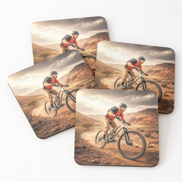 Item preview, Epic Desert Ride – MTB Action in Rocky Canyon Landscape. designed and sold by Hinson MTB Visuals.