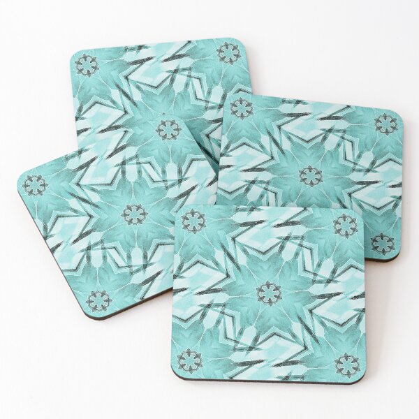 Item preview, Decorative Heart Floral Pattern in Aqua designed and sold by Artistestella.