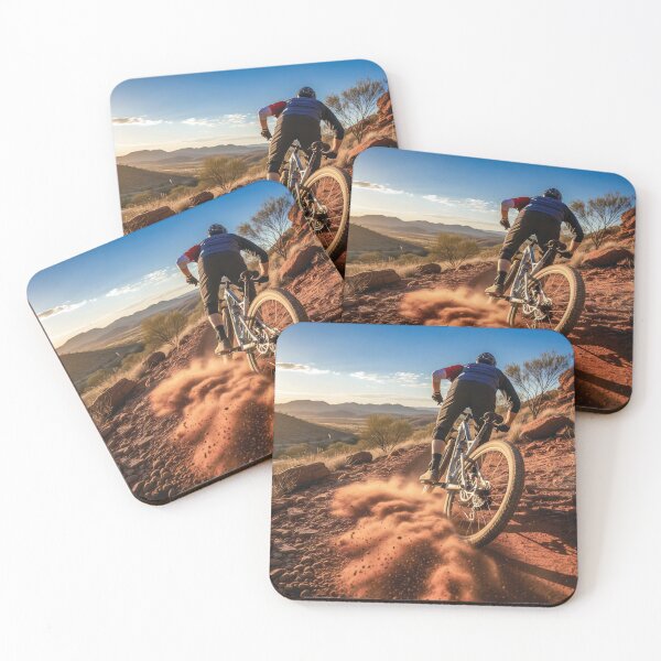 Item preview, Bold Outback Rider Carving Dusty Turns in the Outback. designed and sold by Hinson MTB Visuals.
