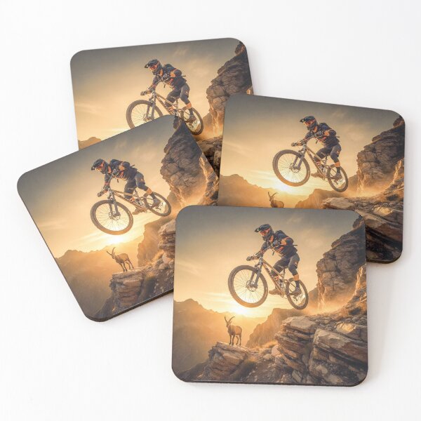 Item preview, Downhill MTB Adventure: Sunset Jump with Mountain Goat. designed and sold by Hinson MTB Visuals.