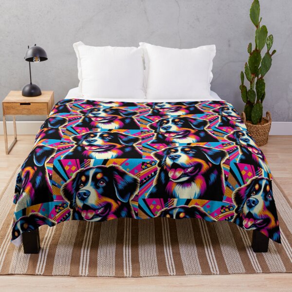 Item preview, Colorful Bernese Mountain Dog Pop Art Illustration designed and sold by Dogandesighn.