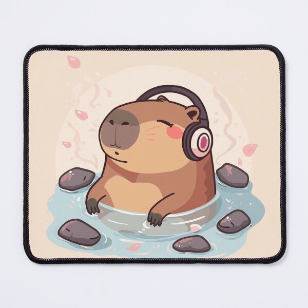 Item preview, Relaxing Capybara Zen Art – Cute Chill Animal Illustration for Aesthetic Vibes designed and sold by Aziz141.