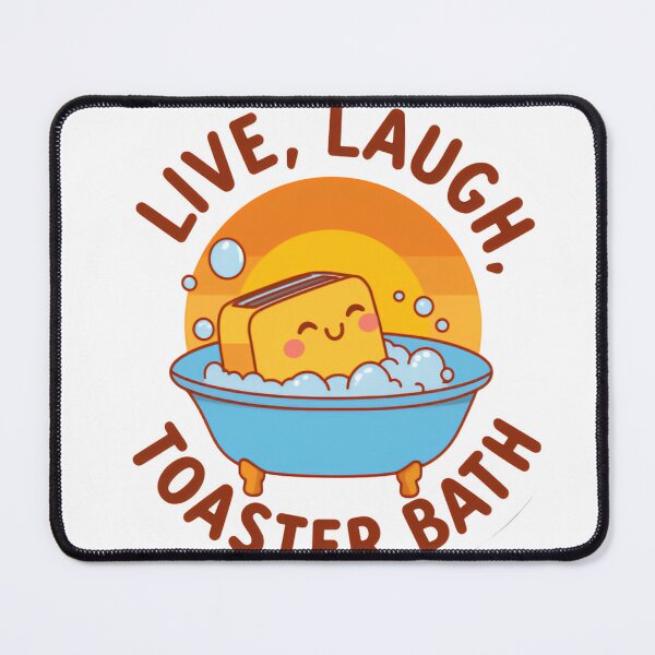 Item preview, Live Laugh Toaster Bath Funny Toast Taking a Shower Silly Soak designed and sold by SkeletonsDanger.