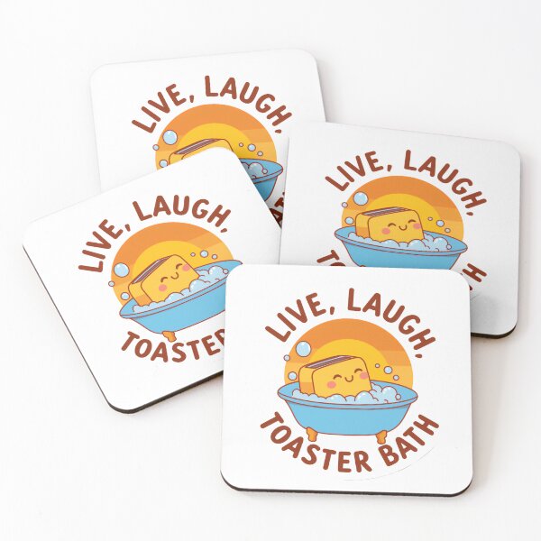 Item preview, Live Laugh Toaster Bath Funny Toast Taking a Shower Silly Soak designed and sold by SkeletonsDanger.