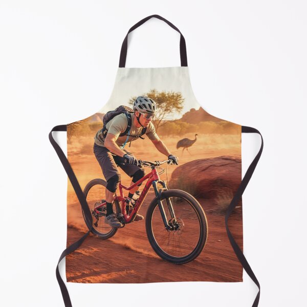 Item preview, Adrenaline-Fueled MTB - Red Dust & Emus in Australian Outback. designed and sold by Hinson MTB Visuals.