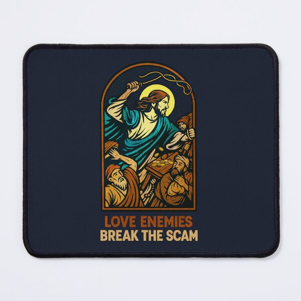 Item preview, Love Enemies, Break the Scam – Neo-Icon Christ designed and sold by Sanctum Icons.