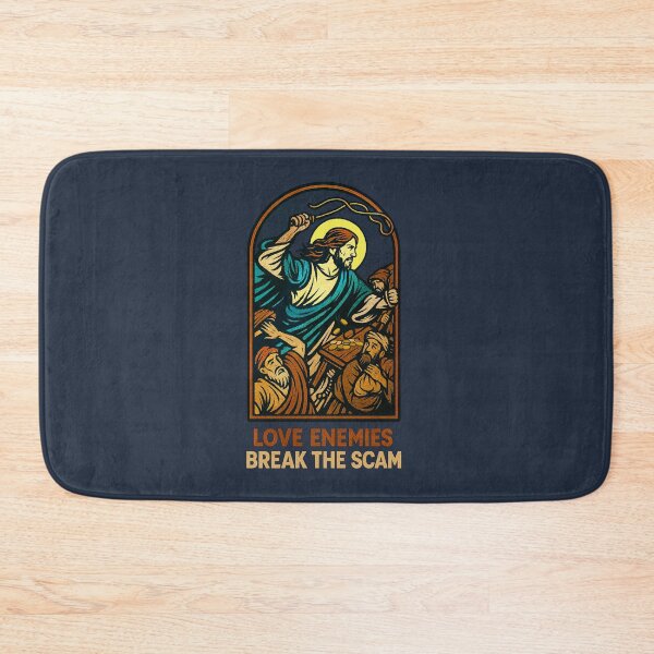 Item preview, Love Enemies, Break the Scam – Neo-Icon Christ designed and sold by Sanctum Icons.