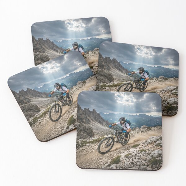 Item preview, Extreme Mountain Biking on Rocky Alpine Trails – Adventure Cycling Artwork. designed and sold by Hinson MTB Visuals.