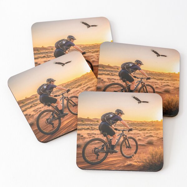 Item preview, Australian Desert MTB Rider and Wildlife. designed and sold by Hinson MTB Visuals.
