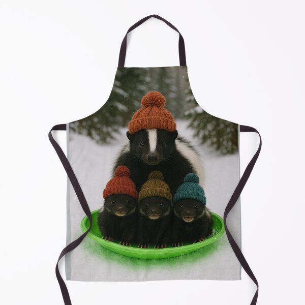 Item preview, Skunk Family Out Sledding designed and sold by Tridentulus.