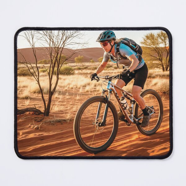 Item preview, Elite Cyclist Riding Through Barren Desert Trails – Action Sports Outback Photography. designed and sold by Hinson MTB Visuals.