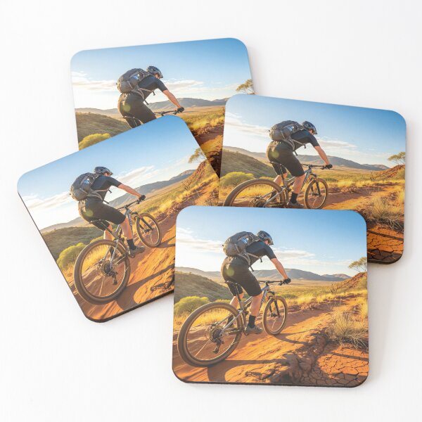 Item preview, Sunrise Biking in the Australian Red Centre - Off-Road Adventure. designed and sold by Hinson MTB Visuals.