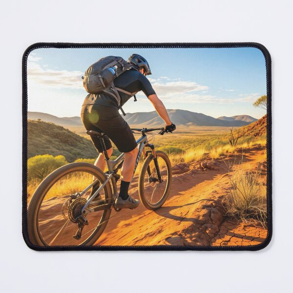 Item preview, Sunrise Biking in the Australian Red Centre - Off-Road Adventure. designed and sold by Hinson MTB Visuals.