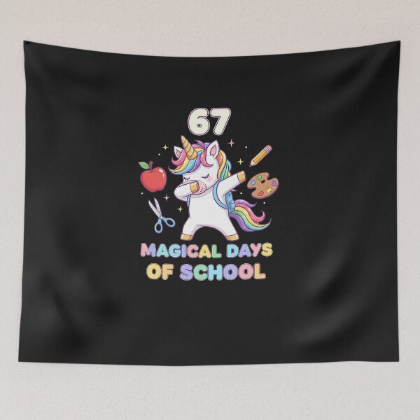 Item preview, 67 Magical Days Of School Unicorn Six Seven Teacher Girls designed and sold by diyoor.