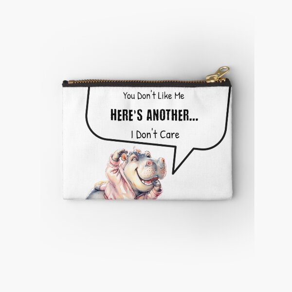 Item preview, Sassy Ballerina Hippo "I Don't Care" Rumour Quote designed and sold by ArtisticDesignsbyLinda.