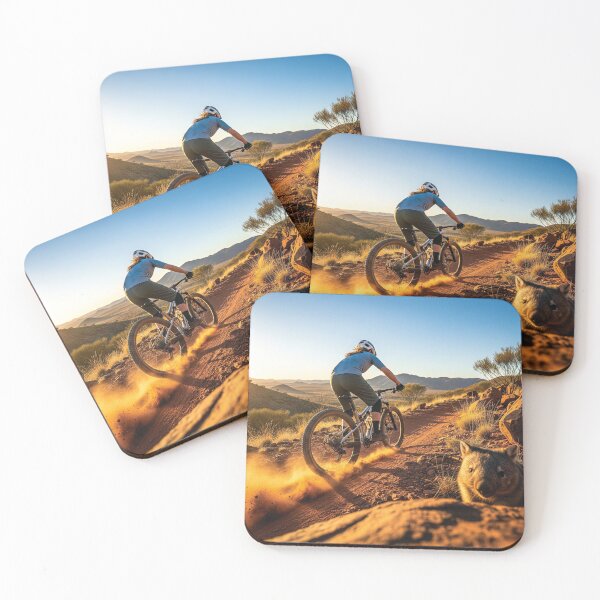 Item preview, Biking in the Australian Outback Desert with Curious Wombat. designed and sold by Hinson MTB Visuals.