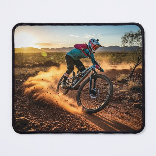 Item preview, Australian Outback Mountain Biking at Sunrise. designed and sold by Hinson MTB Visuals.