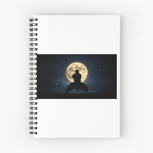 Item preview, “Moonlit Samurai – Silhouette Under the Full Moon” designed and sold by ZenPop Art.