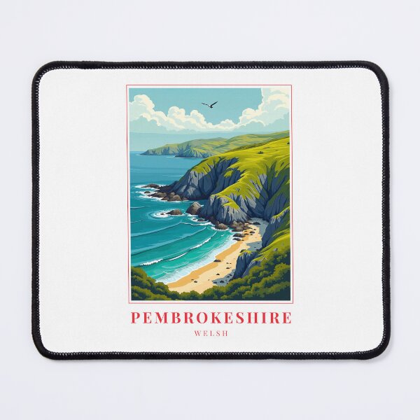 Item preview, Pembrokeshire Wales Seaside Illustration designed and sold by MapMyMiles.