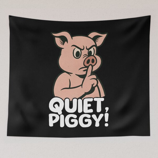 Item preview, Funny Anti-Trump “Quiet Piggy” Political Parody Shirt – Anti MAGA Humor, Satire Election 2025 Tee, Protest Cartoon Art designed and sold by tigger shop.