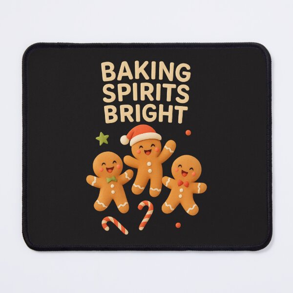 Item preview, Cute Gingerbread Christmas - Baking Spirits Bright | Kawaii Fun Christmas Art designed and sold by Moons Studio.