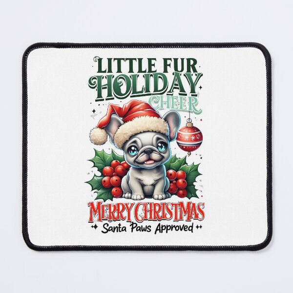 Item preview, Little Fur Holiday Cheer - Cute French Bulldog Santa Paws Approved designed and sold by ArtisticDesignsbyLinda.
