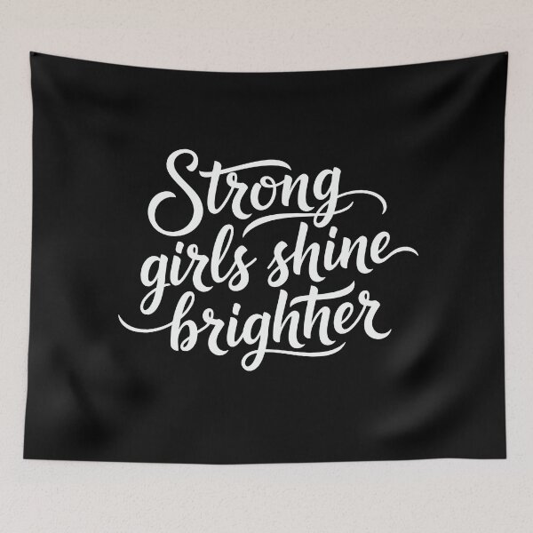 Item preview, Strong Girls Shine Brighter Inspirational Quote designed and sold by EdvvinStudios.