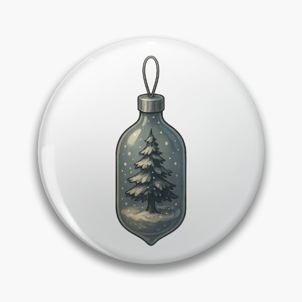 Item preview, Tree-in-a-Bottle Ornament | Snowy Winter Forest | Alche-Arts designed and sold by AlcheArtsStudio.