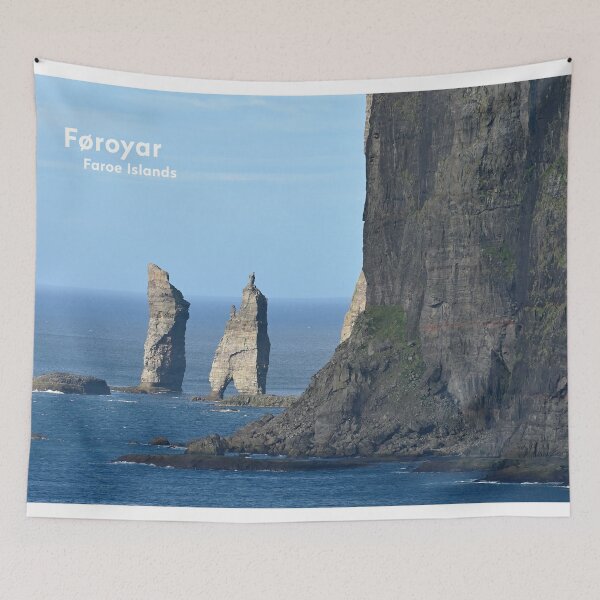Item preview, Faroe Islands, Risin and Kellingin, two sea cliffs. Original photography designed and sold by studio838.