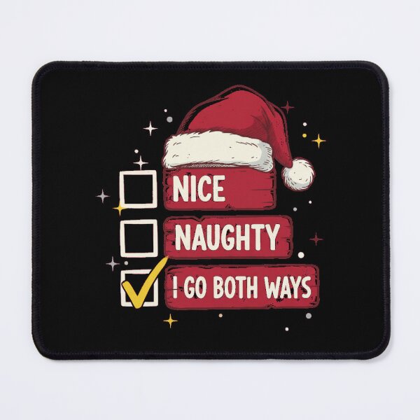 Item preview, Nice Naughty I Go Both Ways Cheeky Christmas Checklist designed and sold by StarprintTees.