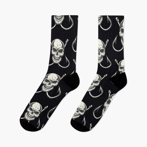 Item preview, Bold Fishing Skull With Hooks designed and sold by ltjegrgmzj33.