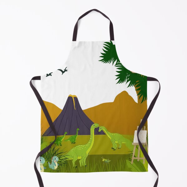 Item preview, Cute Dinosaur Landscape – Prehistoric Kids Art Scene designed and sold by TrendMixDesigns.
