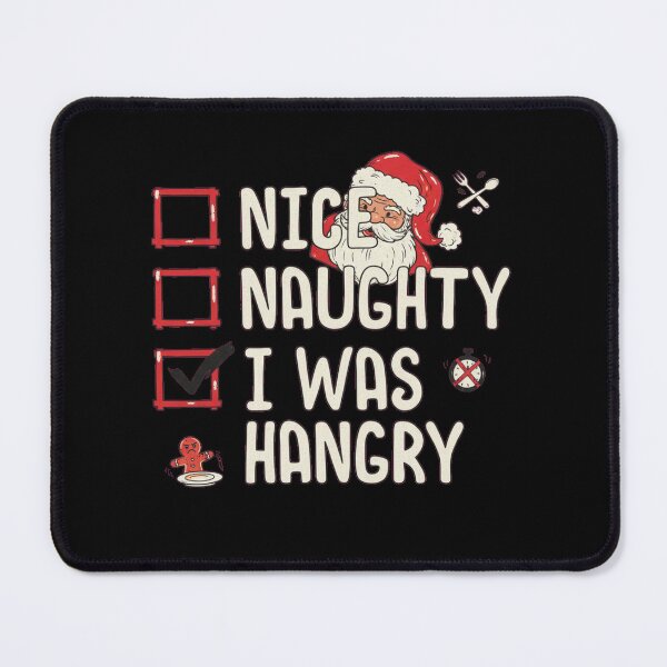 Item preview, Nice Naughty I Was Hangry Funny Christmas Foodie Checklist designed and sold by StarprintTees.
