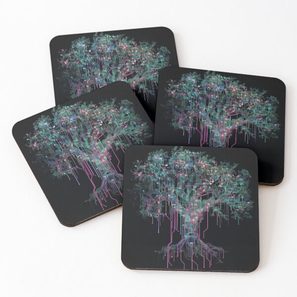 Item preview, Digital Tree of Life - AI Circuit Board Nature Art designed and sold by MeridianVisions.