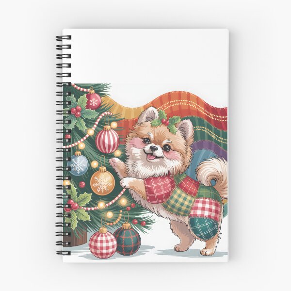 Item preview, Pomeranian Christmas – Cozy Patchwork Dog Vintage Art designed and sold by JessArty ⭐⭐⭐⭐⭐.