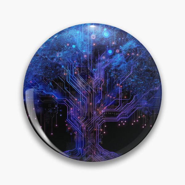 Item preview, Digital Tree of Knowledge - AI Neural Network Circuit Art designed and sold by MeridianVisions.