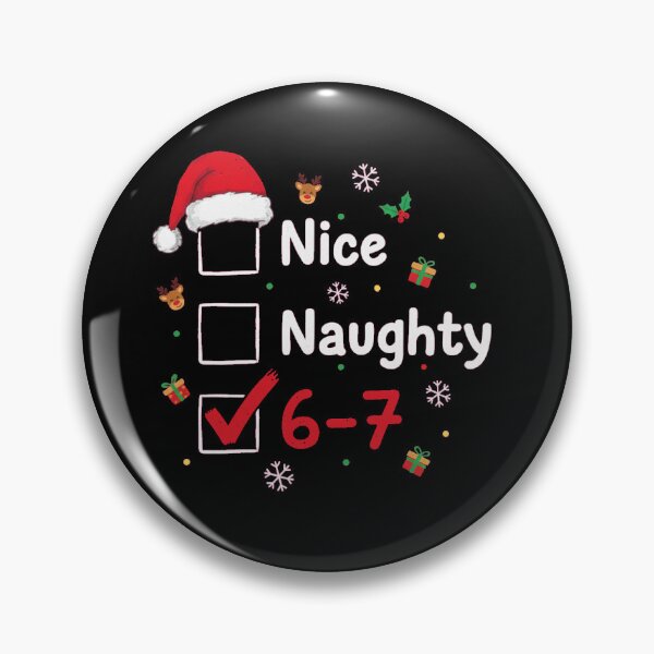 Item preview, Nice Naughty 6-7 Funny Christmas Checklist with Reindeer and Gifts designed and sold by StarprintTees.