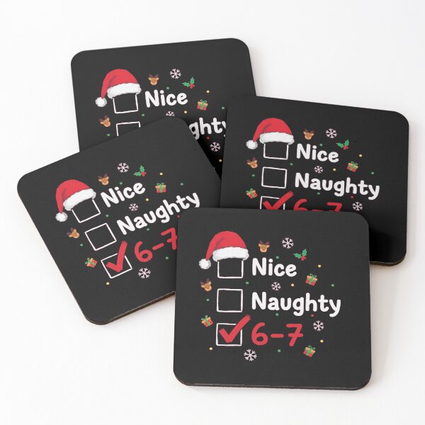 Item preview, Nice Naughty 6-7 Funny Christmas Checklist with Reindeer and Gifts designed and sold by StarprintTees.