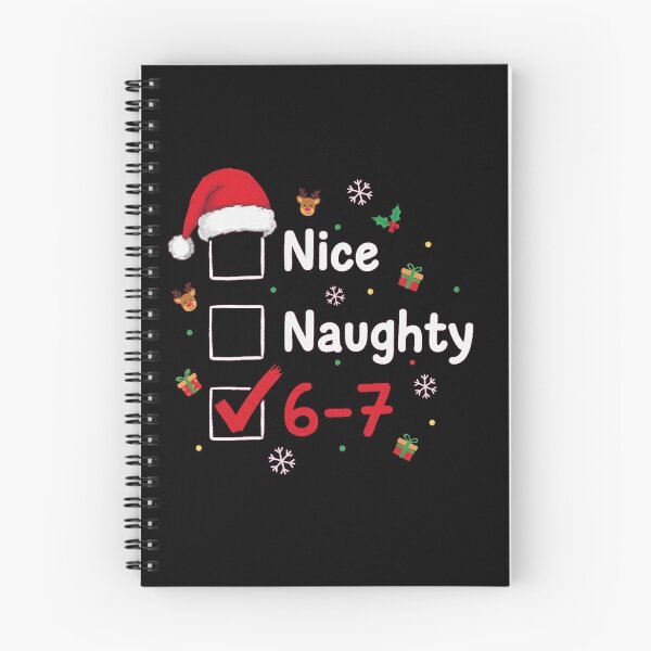 Item preview, Nice Naughty 6-7 Funny Christmas Checklist with Reindeer and Gifts designed and sold by StarprintTees.