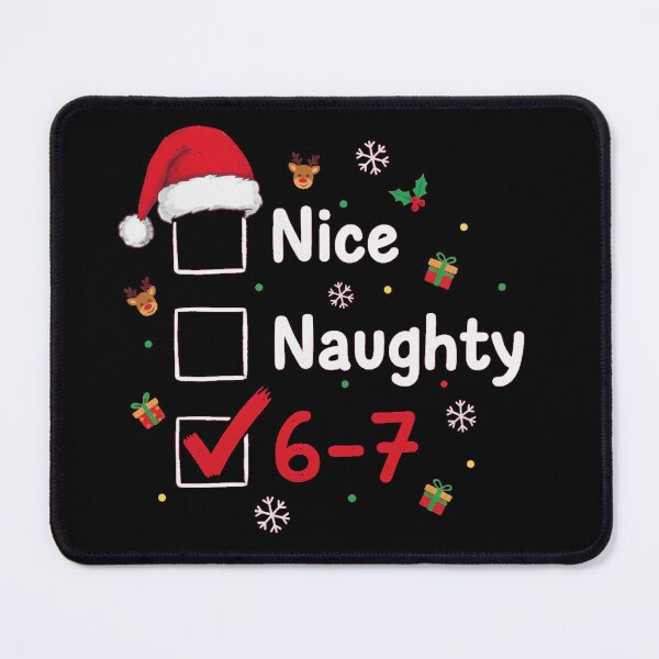 Item preview, Nice Naughty 6-7 Funny Christmas Checklist with Reindeer and Gifts designed and sold by StarprintTees.