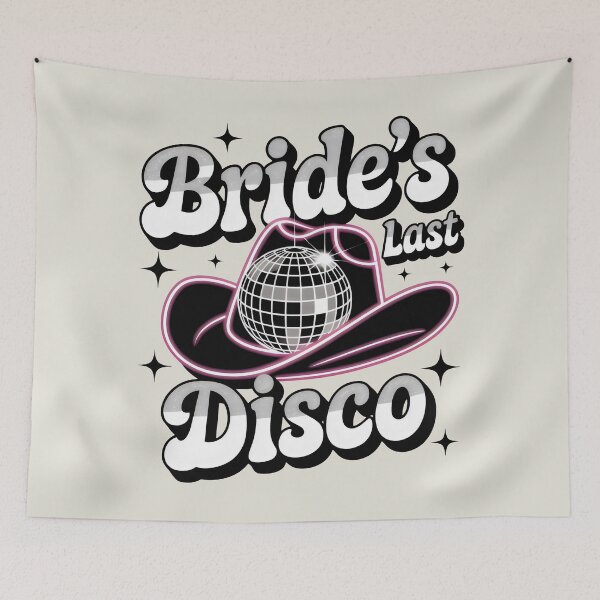 Item preview, Bride’s Last Disco Western Party Hat Design designed and sold by SplashTastic.