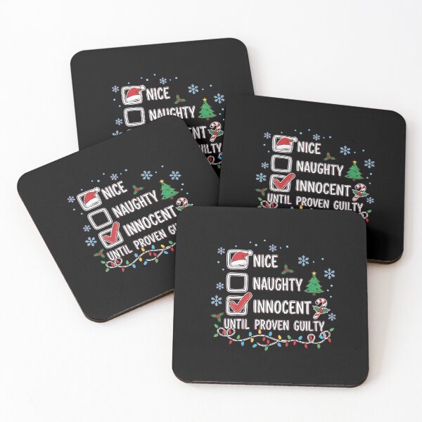 Item preview, Nice Naughty Innocent Until Proven Guilty Funny Christmas Checklist designed and sold by StarprintTees.