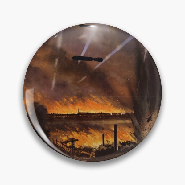 Item preview, WWII Propaganda Poster | RAF Bombers Over Lübeck | Dramatic Aerial Warfare Art | British Morale & Strength | Historical 1942 Art designed and sold by artofuniverse.