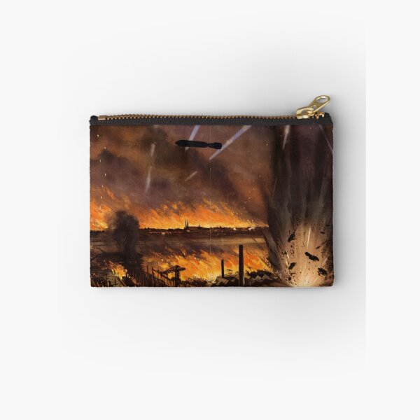 Item preview, WWII Propaganda Poster | RAF Bombers Over Lübeck | Dramatic Aerial Warfare Art | British Morale & Strength | Historical 1942 Art designed and sold by artofuniverse.