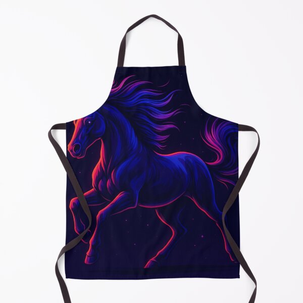 Item preview, Neon Horse in Motion – Vaporwave Running Stallion Art designed and sold by GolabMagic.